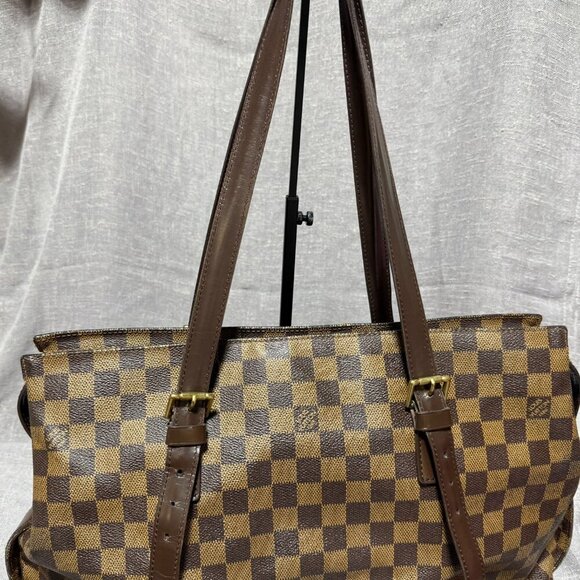 **Authentic** Louis Vuitton LV Tote Bag Chelsea Ebene Brown Damier - Picture 4 of 8